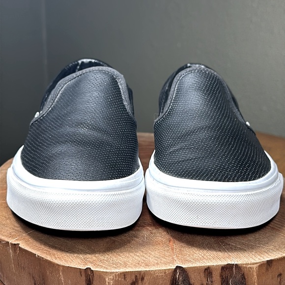 VANS Asher Perforated Leather Slip-On (Unisex - Men’s 7, Woman’s 8 1/2) - Picture 3 of 16